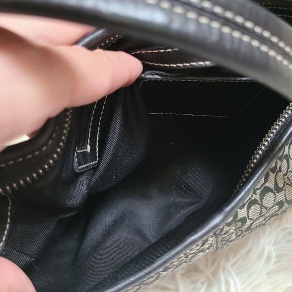 Coach Y2K Mini Bag Black Signature Canvas And Leather Buckle Hobo - Picture 11 of 14